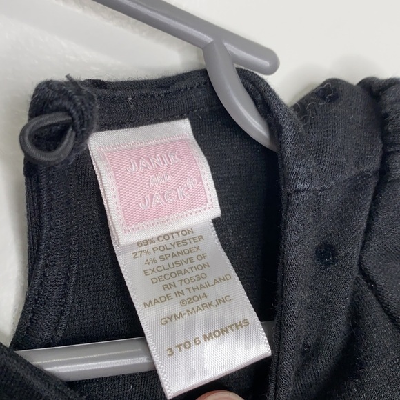 Janie and Jack Black Polka Dot Top - Picture 3 of 3